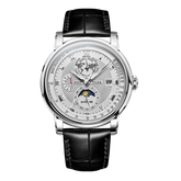 Reef Tiger Men's Automatic Watch - Artist Master II RGA1963 Luxury Three Dial Date Moon Phase Week Mechanical Watch