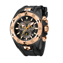 REEF TIGER Aurora RGA303 Rose Gold Men's 52mm Big Dial Sports Quartz Watch - Fashion Waterproof Multi-Function Watch