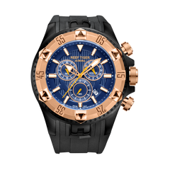 Rose Gold 52mm Big Dial Men's Quartz Chronograph Watch For Men - REEF TIGER Aurora RGA303 Multi-Function Sports Watch