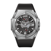 Reef Tiger Mens Dive Watches - Luxury Black Dial & Multifunctional Automatic Mechanical Watch for Sale - Black Shark Traveler RGA6906