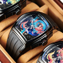 Affordable Luxury Blue Automatic Mechanical Dragon Watch For Men - Reef Tiger Aurora RGA3061