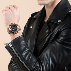 Rose Gold Reef Tiger Aurora RA3532 Men's Automatic Mechanical Watch - Sports Design, Durable Stainless Steel Case/Strap