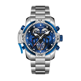 Reef Tige RGA3532-S Men's Sports Automatic Mechanical Watch - Luminous & Multi-Functional Mechanical Blue Dial Watch