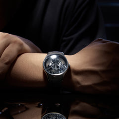 OBLVLO BLM-TRISOME Mens 41mm Automatic Mechanical Wristwatch - Cool Waterproof Luminous Unique Dial Watches
