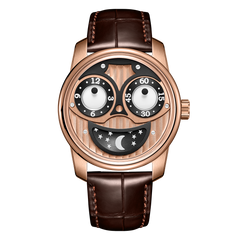 OBLVLO JM Joker Unique Automatic Rose Gold Watches - Cool Design Mechanical Skeleton Wrist Watch