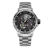 OBLVLO LMS Skeleton Automatic Watches For Men - Unique Men's Cool Waterproof Watch