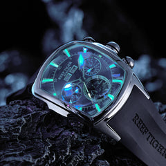 Reef Tiger Aurora Tank II RGA3069 Mens Watches - Fashion 45mm Automatic Stainless Steel Waterproof Skeleton Watches