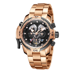 Reef Tiger RGA3503 Unique Watches from Affordable - Aurora Concep Men's Rose Gold 46mm Sport Automatic Watch