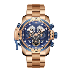 Reef Tiger RGA3503 Men Automatic Mechanical Watches - Unique Rose Gold For Sports Waterproof Watch for Men