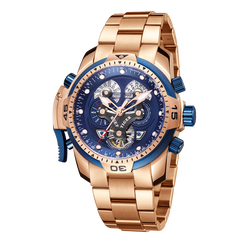 Reef Tiger RGA3503 Men Automatic Mechanical Watches - Unique Rose Gold For Sports Waterproof Watch for Men