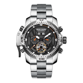 Reef Tiger Aurora Transformers RGA3532 Mens Designer Watch - Automatic Movement Mechanical 46mm Big Size /316 Steel Strap