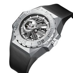 Reef Tiger Black Shark RGA6903-S 43mm Luxury Dive Skeleton Watch - NH70A Automatic Mechanical Movement Watches For Men