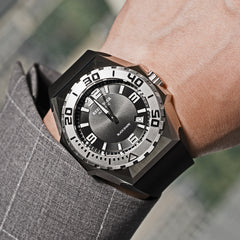 Reef Tiger RGA6903 Mens Black Dial Sport Automatic Watches - 200m Waterproof Dive Wristwatch