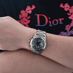 Reef Tiger Aurora RGA703 Men's Automatic Skeleton Unique Watch Genuine Leather Band with self Winding Mechanical Movement