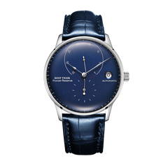 High quality Luxury Men's Blue Dial Automatic Mechanical Waterproof Business Watch - REEF TIGER Seattle Navy 2 Dress Wristwatch