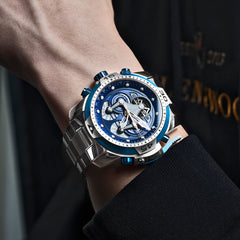 Reef Tiger Aurora Concep RGA3503 Automatic Watches for Men - Unique Sport Waterproof Stainless Steel Wrist Watch
