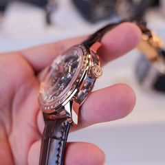 OBLVLO VM TB Mens Skeleton Tourbillon Watches - Zirconium Diamond Inlaid Bezel Watches for Men
