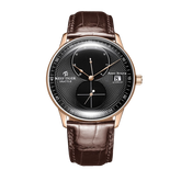 Reef Tiger Seattle Navy 1 RGA82B0 42mm Black Dial Classics Business Automatic Mechanical 48 Hours Power Reserve Watch