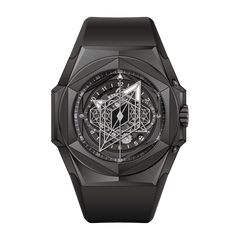 ALL Black PVD Case and Unique Hexagonal Style Dial Design Watch - Reef Tiger Black Shark RGA6908 Automatic Watch