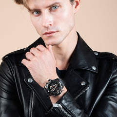 All Black Multifunctional Mechanical Automatic Watches for Men - Reef Tiger Aurora Concept 2 RGA3591