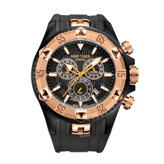 REEF TIGER Aurora RGA303 Rose Gold Men's 52mm Big Dial Sports Quartz Watch - Fashion Waterproof Multi-Function Watch