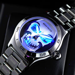 Reef Tiger RGA70S7 Men Super Luminous Automatic Sport Mechanical Skull Skeleton Watch