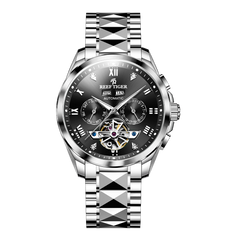 Affordable Luxury Reef Tiger RGA8235 Classic Day & Date Automatic Tourbillon Style Watch