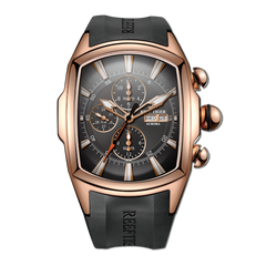 Reef Tiger Tank-P RGA3069 Men's Luxury Multifunctional Automatic Three-eye Watch - Best Rose Gold Watch for Sale
