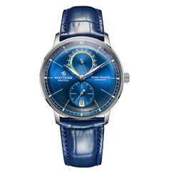 REEF TIGER 42MM Blue Dial Business Automatic Mechanical Watches - Men's Business Leather Watches From RGA82B0-3