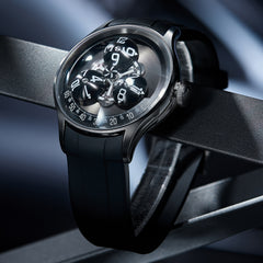 OBLVLO BLM-TRISOME Mens 41mm Automatic Mechanical Wristwatch - Cool Waterproof Luminous Unique Dial Watches