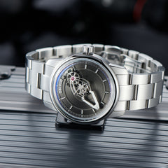 Cool Black Spaceship Dial Watches for Men - 42MM Automatic Dress Watches of the OBLVLO JM Space