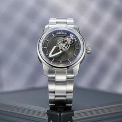 Cool Black Spaceship Dial Watches for Men - 42MM Automatic Dress Watches of the OBLVLO JM Space