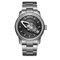 Cool Black Spaceship Dial Watches for Men - 42MM Automatic Dress Watches of the OBLVLO JM Space