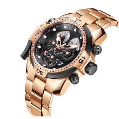 Reef Tiger RGA3503 Unique Watches from Affordable - Aurora Concep Men's Rose Gold 46mm Sport Automatic Watch
