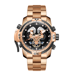 Reef Tiger RGA3503 - Fashion Unique 46mm Automatic self Winding Sports Rose Gold Watch