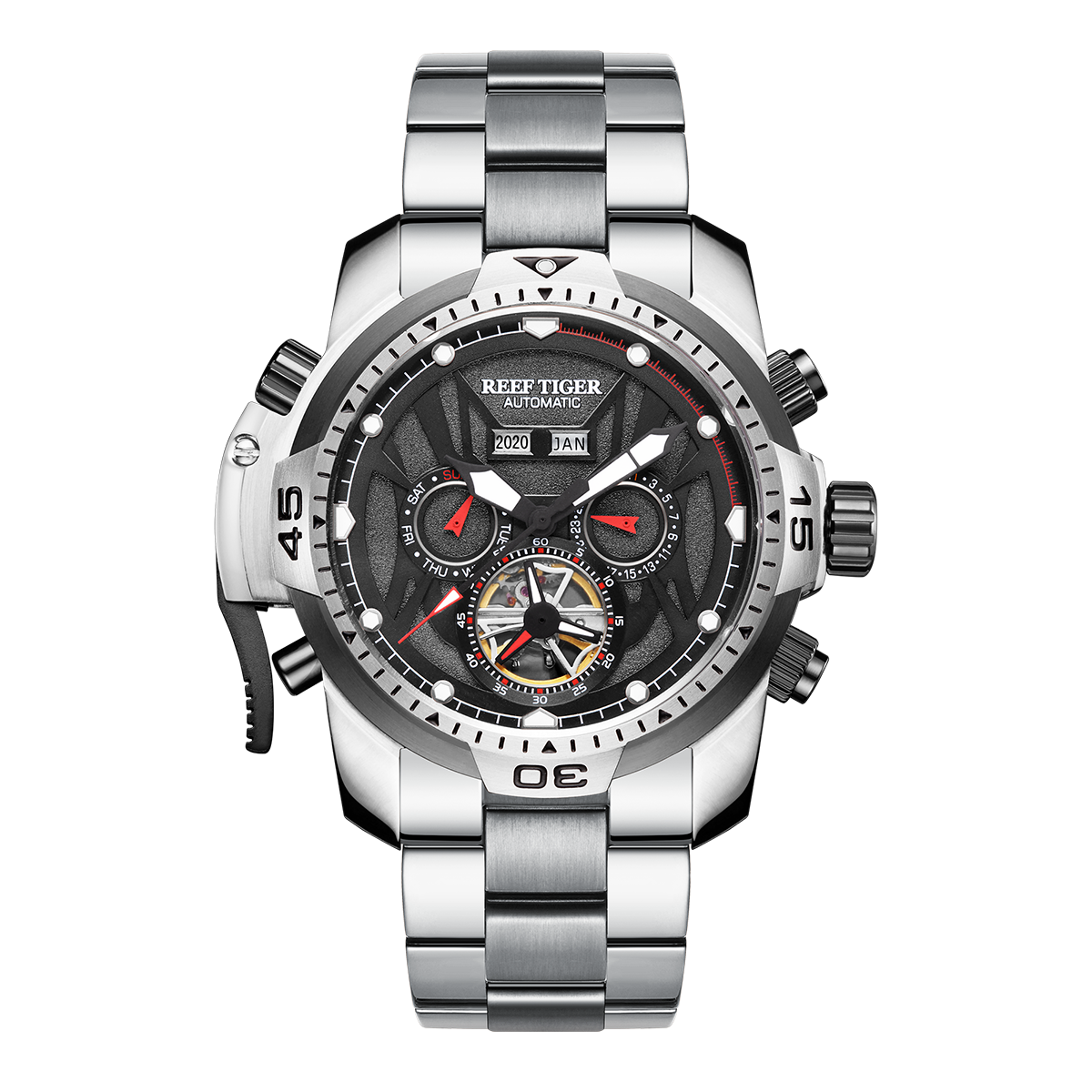 Reef Tiger Aurora Transformers RGA3532 - Mens Automatic Mechanical Multifunction Design Sport Waterproof Watch