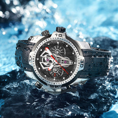 Unique Mens Sports Design Automatic Mechanical Multifunction Dial Wrist Watches -Reef Tiger Aurora Concept 2 RGA3591