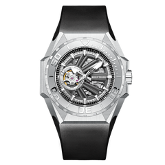 Reef Tiger Black Shark RGA6903-S 43mm Luxury Dive Skeleton Watch - NH70A Automatic Mechanical Movement Watches For Men