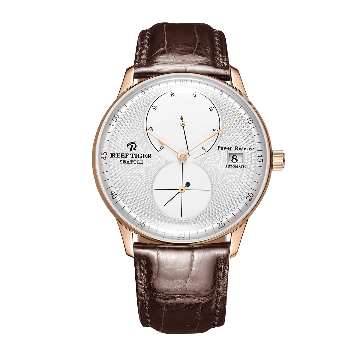 Reef Tiger RGA82B0 Men's Watches - Affordable Luxury 42MM Rose Gold Case Classics Design Dress Automatic Watch